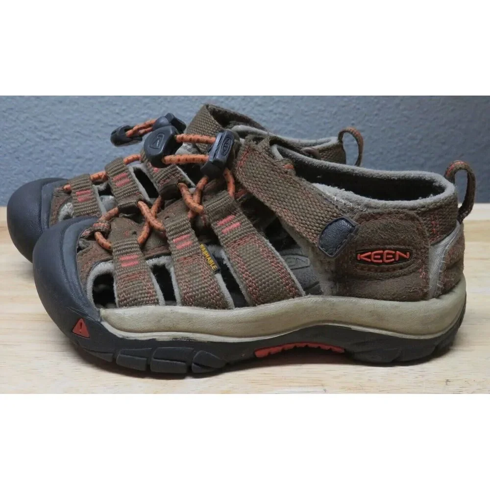 KEEN‎ Newport H2 Jr Waterproof Sandals Kids 10 Brown Beach Lake Pool Shoes